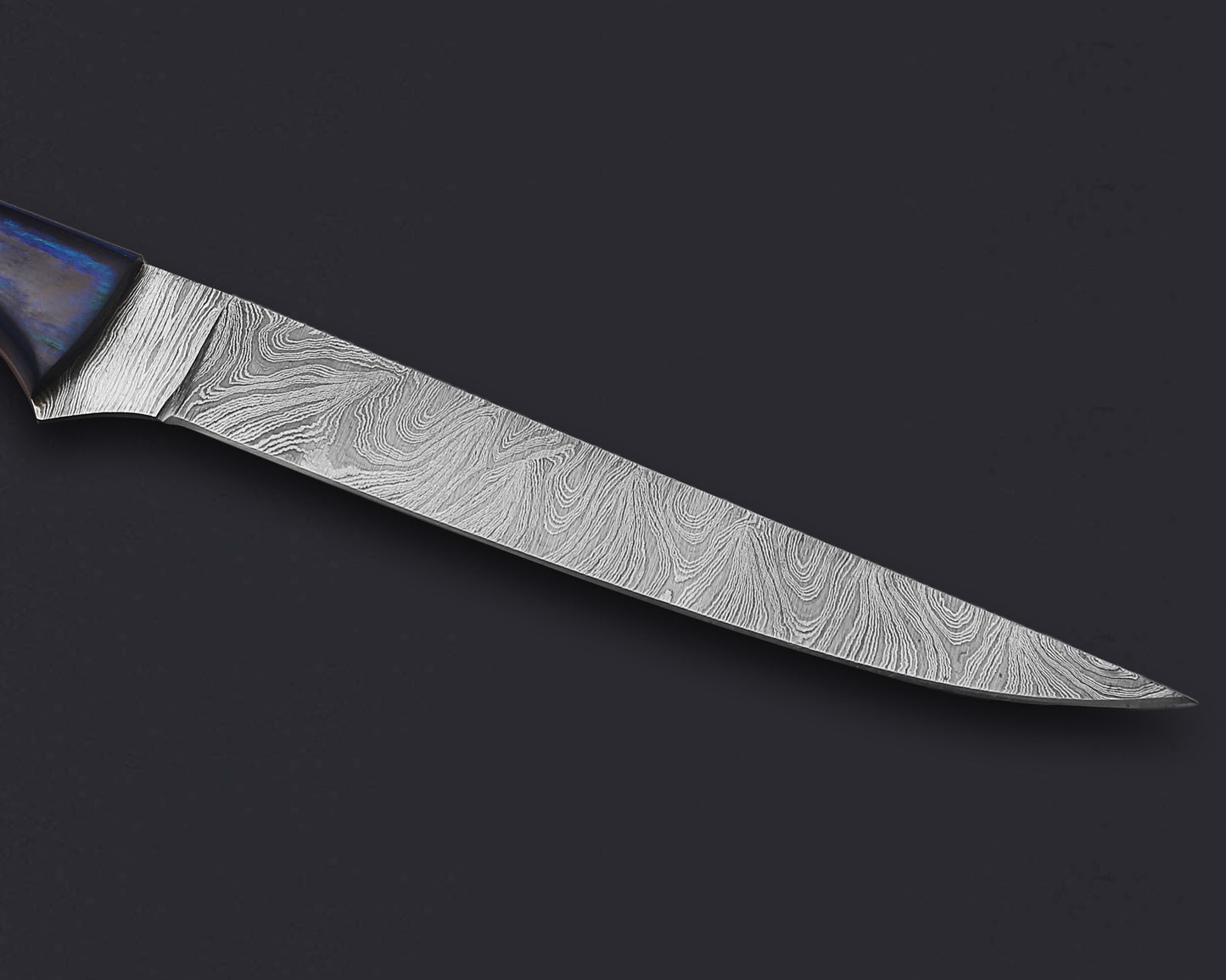 Damascus Steel Fillet Knife – 8" Blade, Exotic Wood Handle