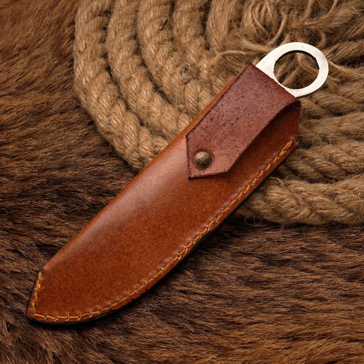 Handmade Carbon Steel Skinner Knife – Exotic Wood Handle, 8-Inch