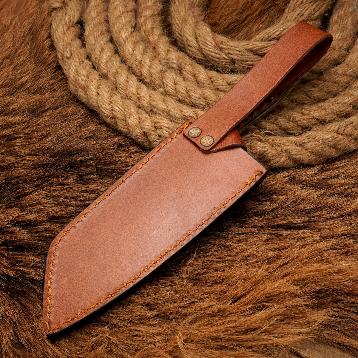 Handmade Carbon Steel Chef Knife – Exotic Wood Handle, 11-Inch