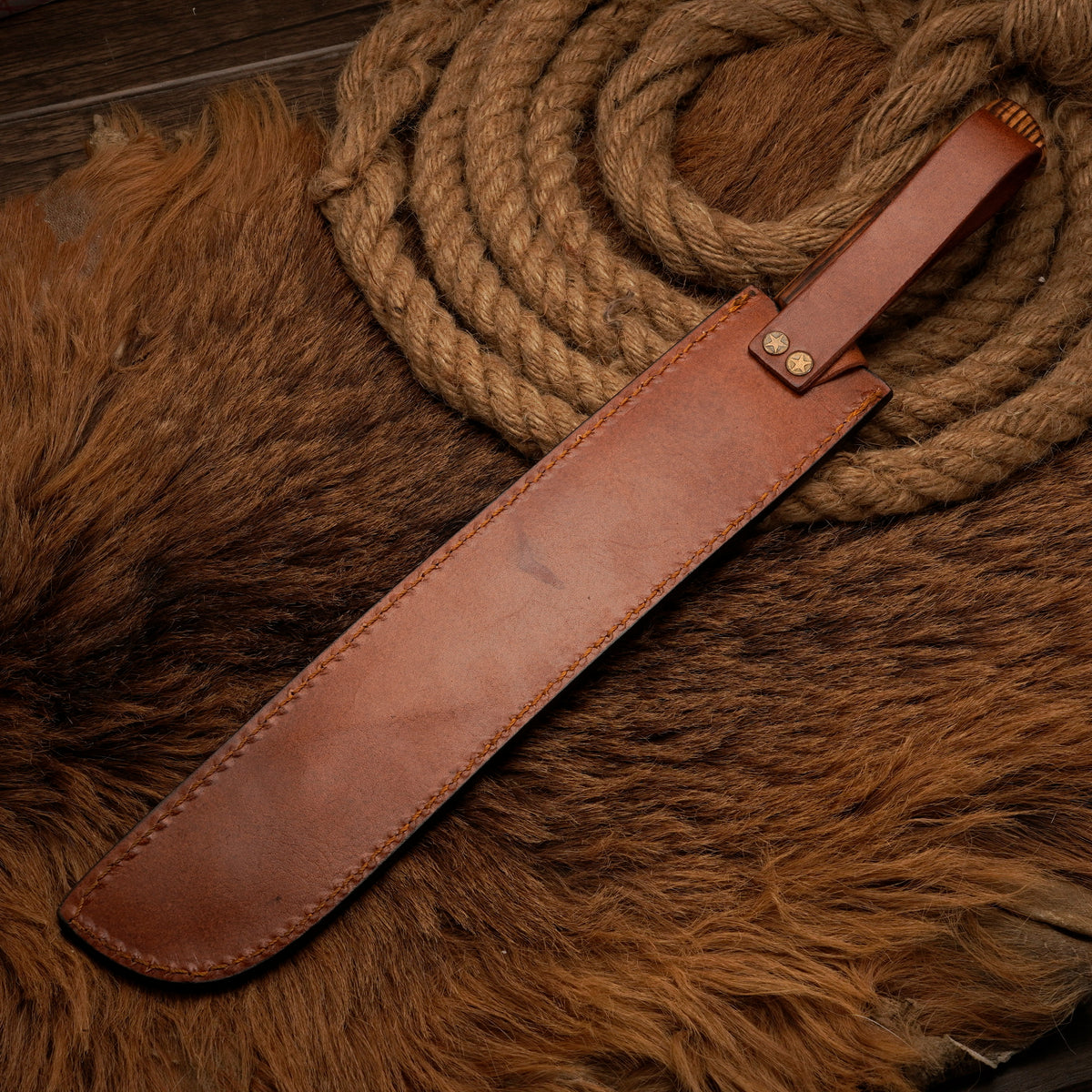 Handmade Carbon Steel Brisket Slicing Knife – Burnt Olive Wood Handle