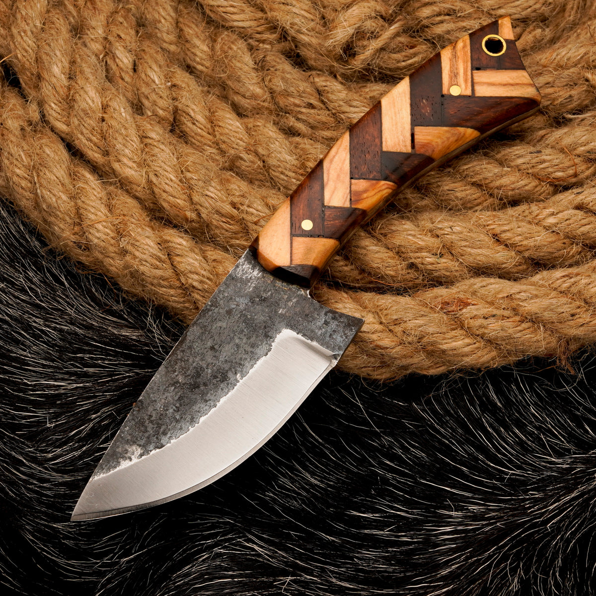 HUNTING SKINNER KNIFE Carbon Steel Skinner Knife Camping Knife Handmade Knife Gift For Son Engraved Skinner Birthday Gift Anniversary Gift