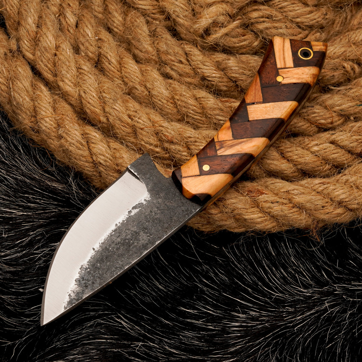 HUNTING SKINNER KNIFE Carbon Steel Skinner Knife Camping Knife Handmade Knife Gift For Son Engraved Skinner Birthday Gift Anniversary Gift
