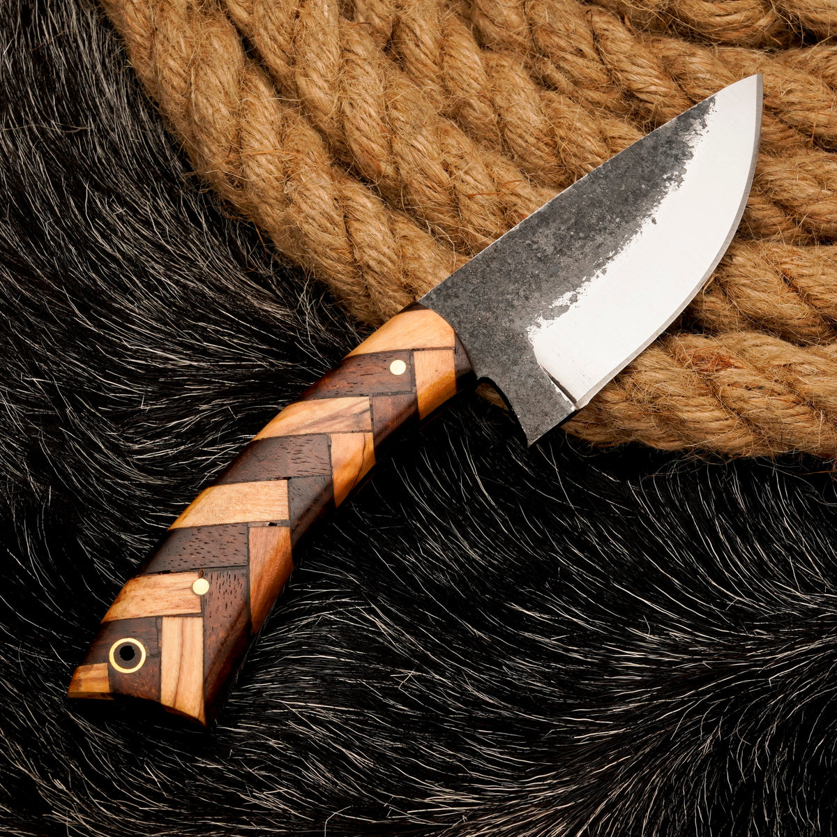 HUNTING SKINNER KNIFE Carbon Steel Skinner Knife Camping Knife Handmade Knife Gift For Son Engraved Skinner Birthday Gift Anniversary Gift