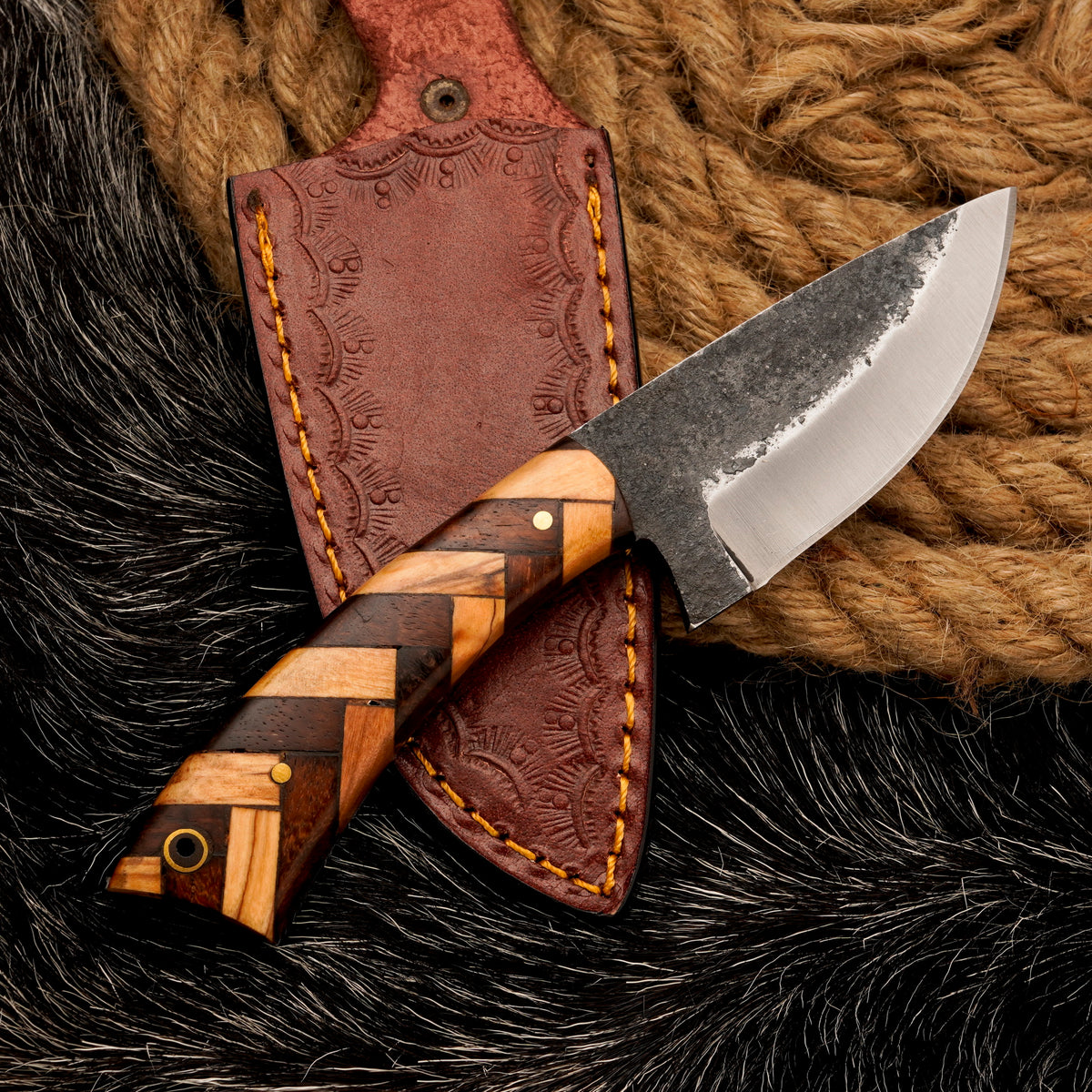 HUNTING SKINNER KNIFE Carbon Steel Skinner Knife Camping Knife Handmade Knife Gift For Son Engraved Skinner Birthday Gift Anniversary Gift