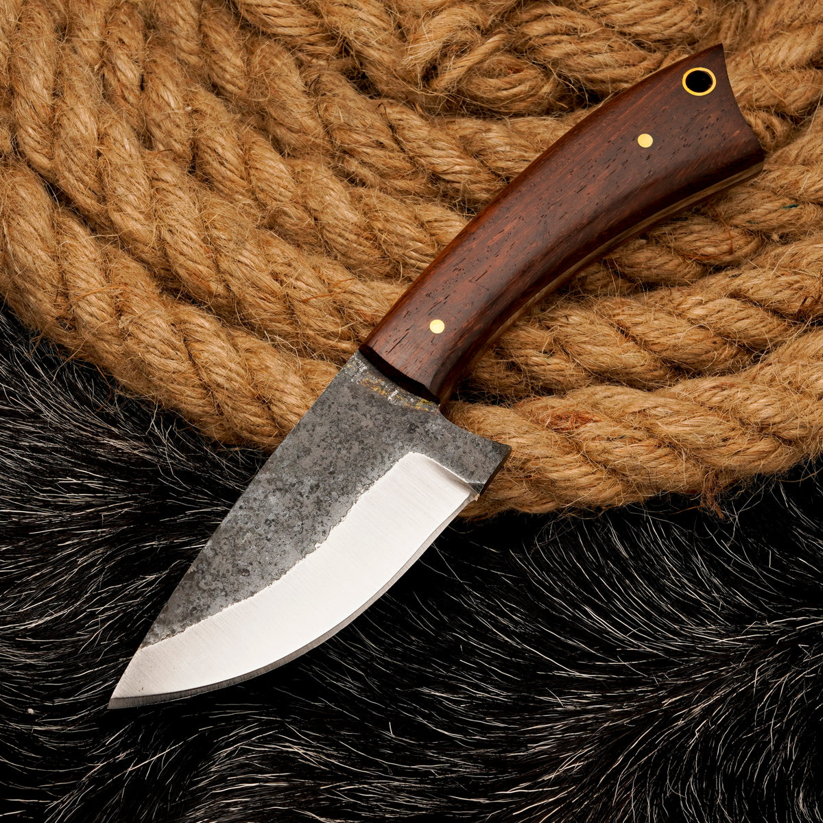 HUNTING SKINNER KNIFE Carbon Steel Skinner Knife Camping Knife Handmade Knife Gift For Son Engraved Skinner Birthday Gift Anniversary Gift