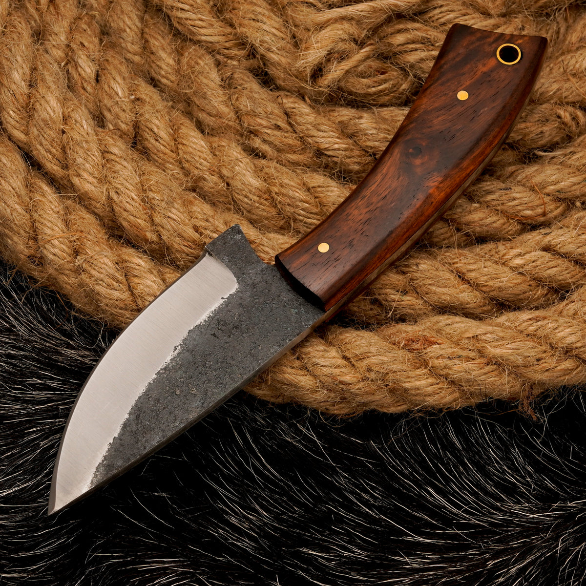 HUNTING SKINNER KNIFE Carbon Steel Skinner Knife Camping Knife Handmade Knife Gift For Son Engraved Skinner Birthday Gift Anniversary Gift