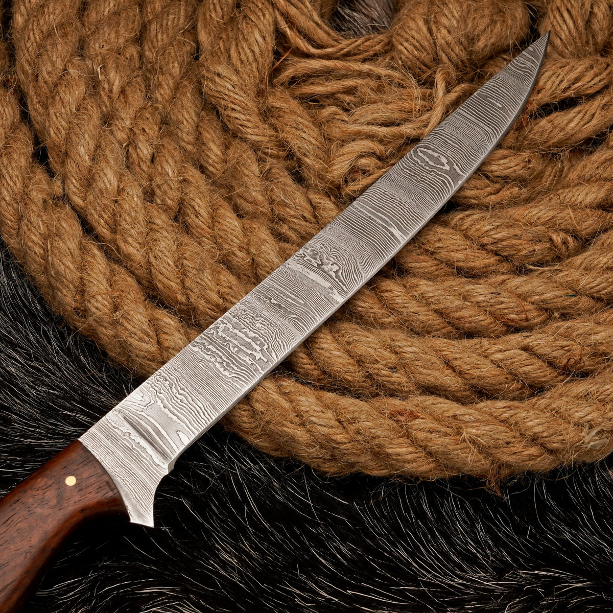 FILLET KNIFE Handmade Damascus Steel Fishing Knife Best Birthday Gift for Father Anniversary Gift for Husband Personalized Christmas Gift