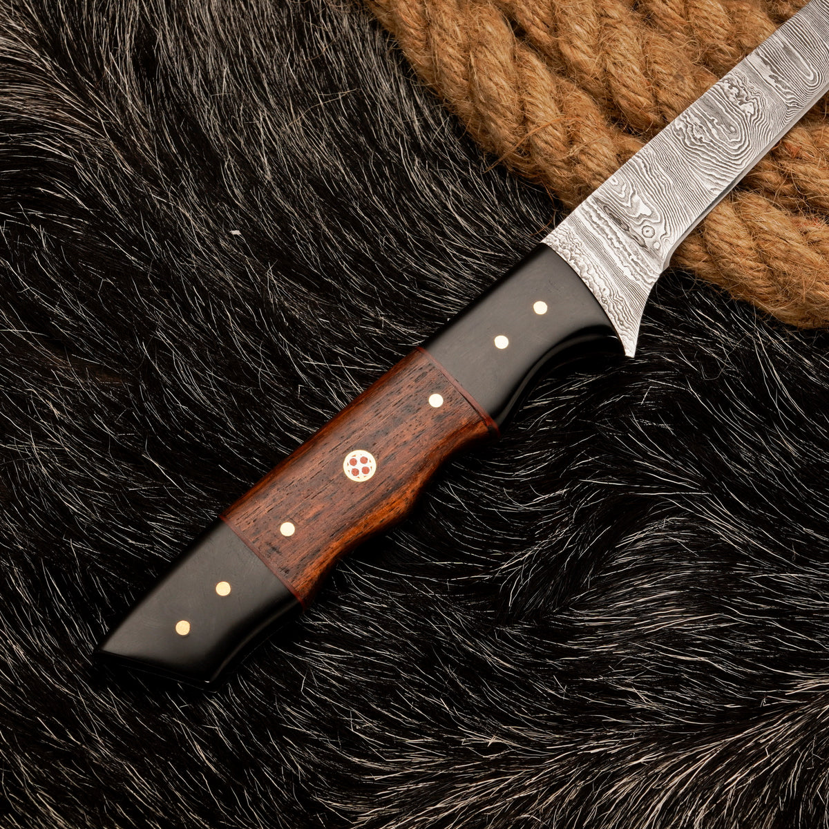 FISHING/FILLET KNIFE Handmade Damascus Steel Flexible Blade Knife Personalized Anniversary Gift Christmas Gift for Boyfriend Fixed Blade