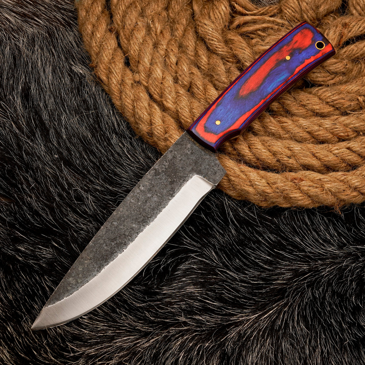11" Custom Handmade Carbon Steel CAMPING SKINNER KNIFE Personalized Skinner Engraved Knife Gift For Husband Anniversary Gift Groomsmen Gift