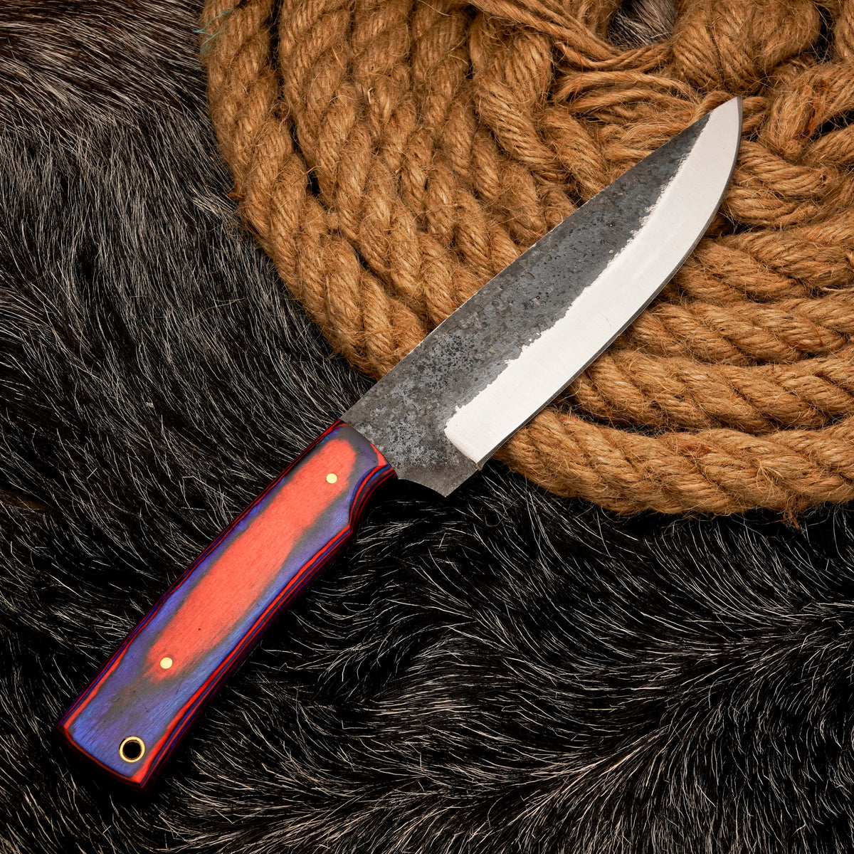 11" Custom Handmade Carbon Steel CAMPING SKINNER KNIFE Personalized Skinner Engraved Knife Gift For Husband Anniversary Gift Groomsmen Gift