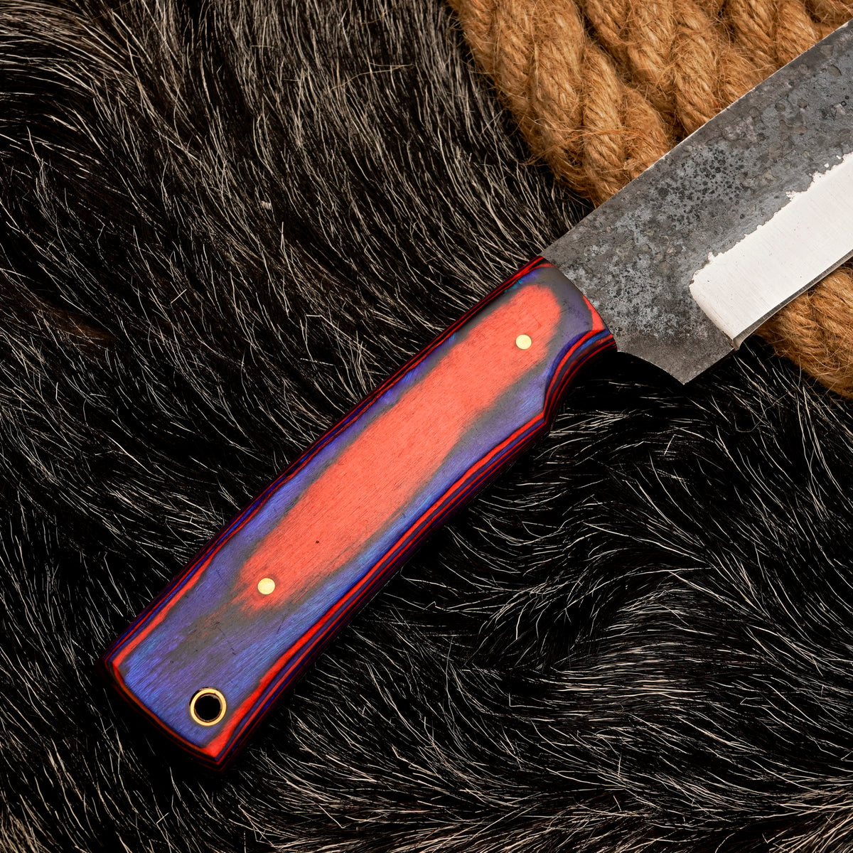 11" Custom Handmade Carbon Steel CAMPING SKINNER KNIFE Personalized Skinner Engraved Knife Gift For Husband Anniversary Gift Groomsmen Gift