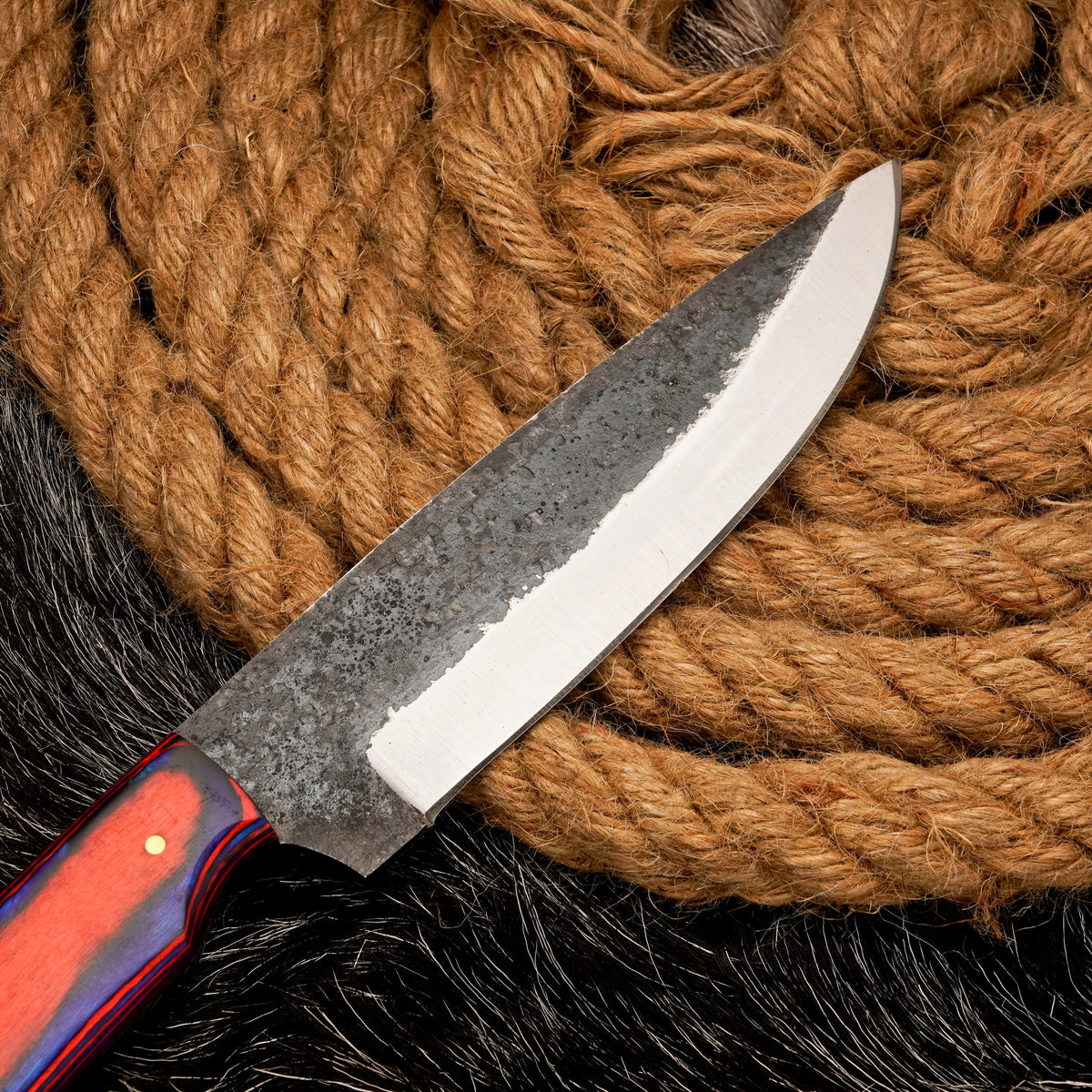 11" Custom Handmade Carbon Steel CAMPING SKINNER KNIFE Personalized Skinner Engraved Knife Gift For Husband Anniversary Gift Groomsmen Gift